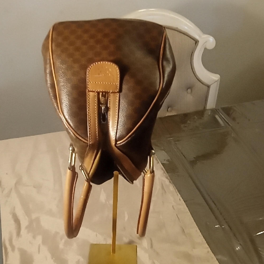 Celine Brown Macadam Leather Bag GUC - Picture 4 of 10